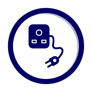 Fiş ve Soket, web simgesi basit tasarım 