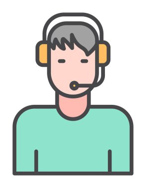 operatör çağrı merkezi simgesi illüstrasyonu