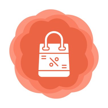 İndirim ve alışveriş çantası vektör çizgisi simgesi, satış konsepti                       