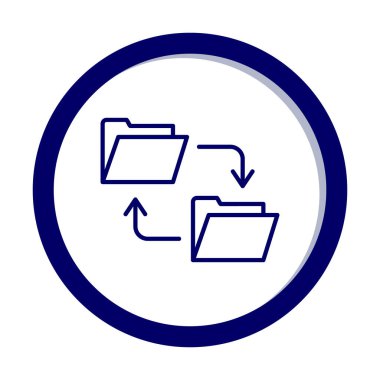Basit Veri Aktarımı simgesi, vektör illüstrasyonu