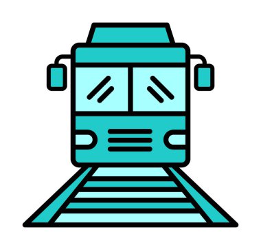 tren simgesi vektör illüstrasyonu 