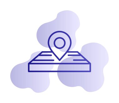 Konum Pin simgesi. GPS sembolü, harita işaretleyici