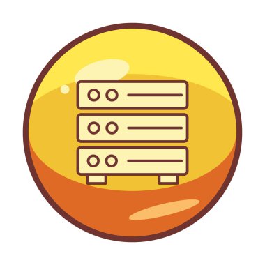 ağ simgesi çizimi. Sunucu                    