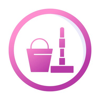 kova ve paspas simgeleri vektör illüstrasyonuName