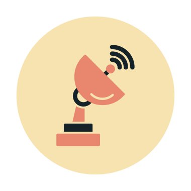 uydu anten simgesi, vektör illüstrasyonu basit tasarım