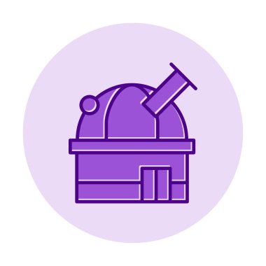 Gözlemevi simgesi, vektör illüstrasyonu basit tasarım