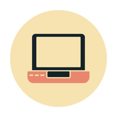 Dizüstü bilgisayar simgesi vektör çizimi