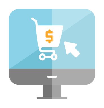 Projeniz için çevrimiçi alışveriş simgesi