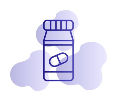 Hapları şişe simge vektör çizim