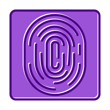 Parmak izi web simgesi vektör illüstrasyonu