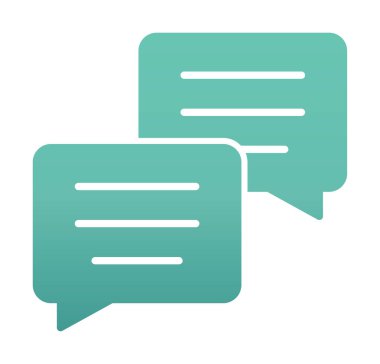 Basit konuşma baloncukları Konuşma simgesi, vektör illüstrasyonu