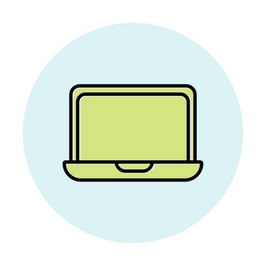 Dizüstü bilgisayar simgesi vektör çizimi