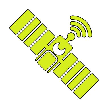 Uydu Simgesi, vektör illüstrasyonu