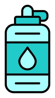 Su şişesinin ağ basit illüstrasyonu