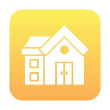 Eve. Web simgesi basit illüstrasyon