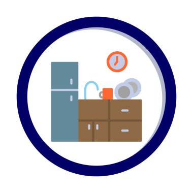 Mutfak simgesi vektör illüstrasyonu