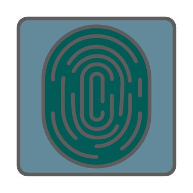 Parmak izi web simgesi vektör illüstrasyonu