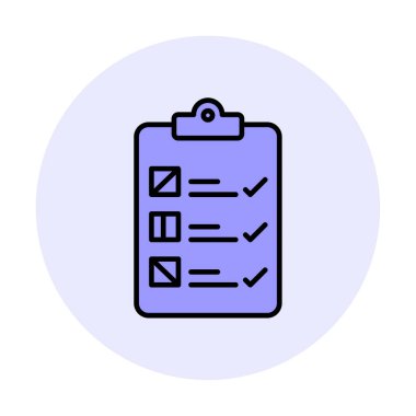 Kontrol listesi vektör simgesi modern basit vektör illüstrasyonu