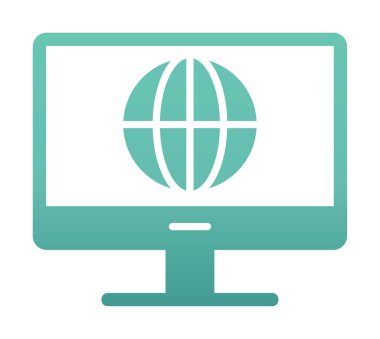 İnternet simgesi vektör illüstrasyonu