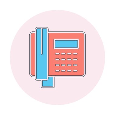 Basit Telefon Simgesi, vektör illüstrasyonu