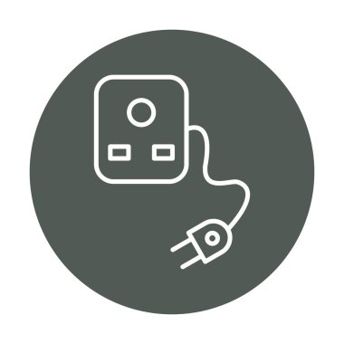 Fiş ve Soket, web simgesi basit tasarım 