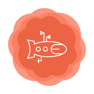 denizaltı simgesi web basit illüstrasyon