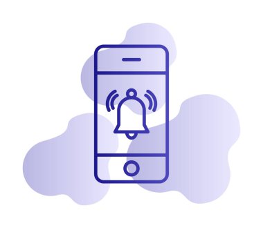 bildirim simgesi vektör illüstrasyonu. 