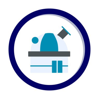 Uzay Gözlemevi simgesinin vektör çizimi                