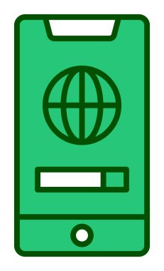 Akıllı telefon simgesi. özet vektör illüstrasyonu 