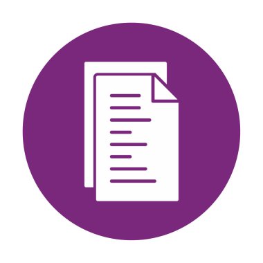 belge simgesi, vektör illüstrasyonu basit tasarım