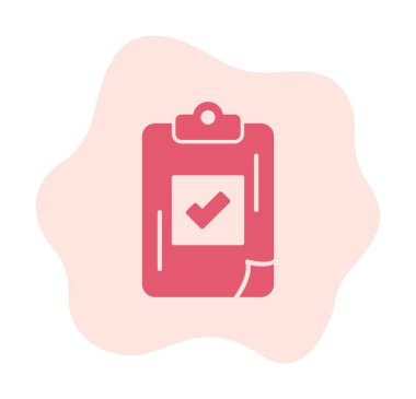 İşaretleme simgesine sahip görev listesi, vektör illüstratörü 