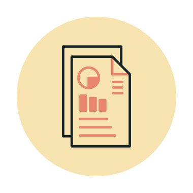 iş raporu simgesi, vektör illüstrasyonu basit tasarım