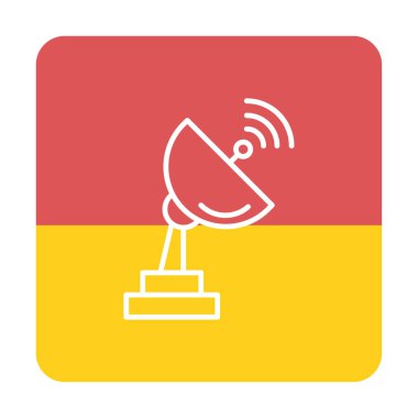 uydu anten simgesi, vektör illüstrasyonu