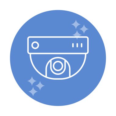 CCTV kamerası. Web simgesi basit illüstrasyon