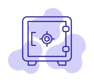 Güvenli simge, loker işareti, vektör illüstrasyonu