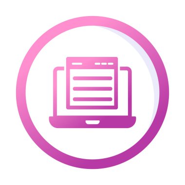 Basit web sitesi arayüzü simgesi, vektör illüstrasyonu