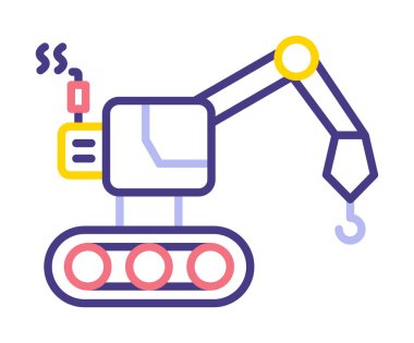 Yapı vinç simgesi, vektör illüstrasyon tasarımı