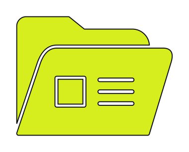 klasör renkli vektör simgesi 