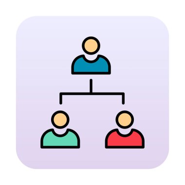 Çalışma Yönetimi vektör simgesi modern basit illüstrasyon