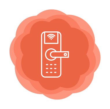 Akıllı Kapı simgesi vektör çizimi