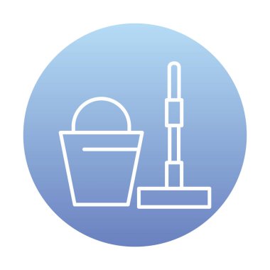 kova ve paspas simgeleri vektör illüstrasyonuName