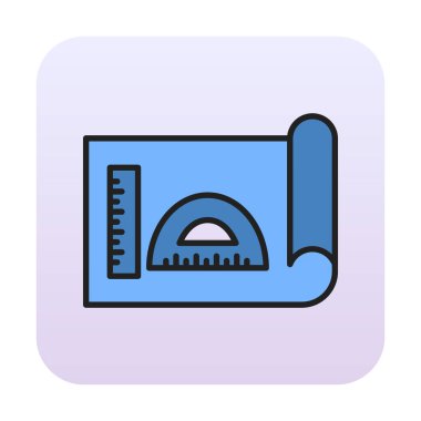 Şablon simgesi, vektör illüstrasyonu basit tasarım