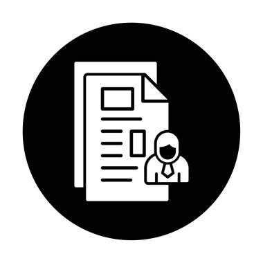 Beyaz arkaplanda istihdam ve iş özgeçmişi simgesi