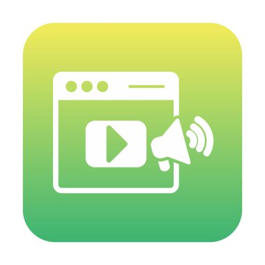 video pazarlama simgesi vektör illüstrasyonu