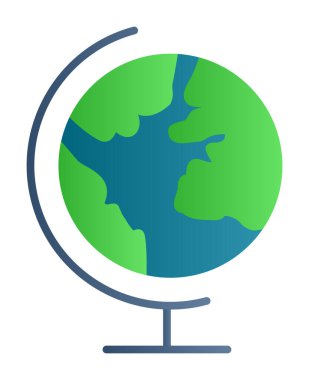 dünya simgesi, vektör illüstrasyonu basit tasarım