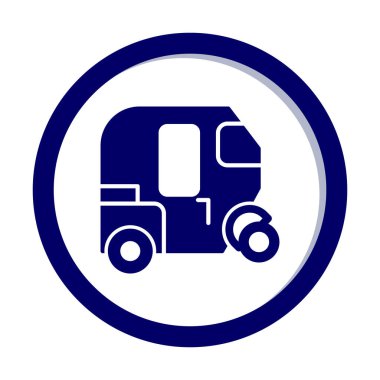 Tuk Tuk simge vektör illüstrasyonu