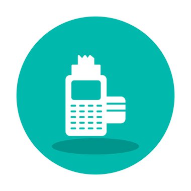 Kart okuyucu ve banka kartı, vektör illüstrasyonu