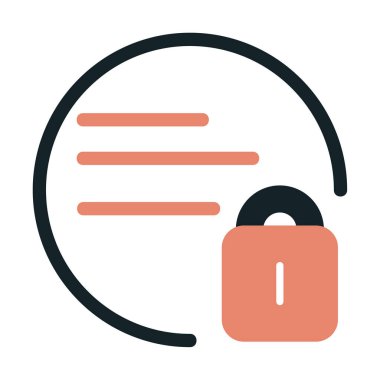 kilit simgesi web basit illüstrasyon