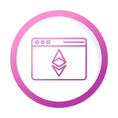 Ethereum Tarayıcı simgesi, vektör biçimi