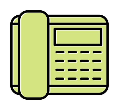 Basit Telefon Simgesi, vektör illüstrasyonu